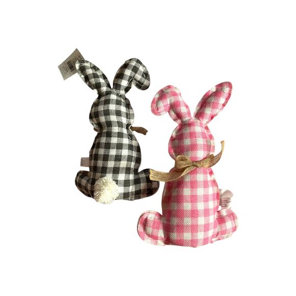 DIY Pink Plush Easter Bunny Wreath Making Kit, Spring Sign Ribbon Bundle Set - Picture 2 of 5